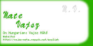 mate vajsz business card