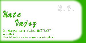 mate vajsz business card